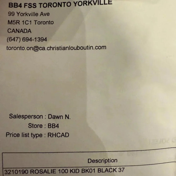AUTHENTIC Black Rosalie 100mm, Christian Louboutin, Size 37  (Not For Bundle) - Picture 10 of 12